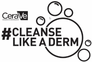CERAVE DEVELOPED WITH DERMATOLOGISTS #CLEANSE LIKE A DERM logo