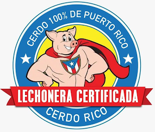 CERDO RICO CERDO 100% DE PUERTO RICO LECHONERA CERTIFICADA logo