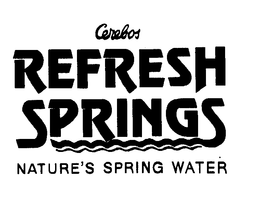 CEREBOS REFRESH SPRINGS NATURE'S SPRING WATER logo