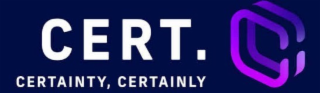 CERT. CERTAINTY, CERTAINLY CC logo