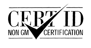 CERT ID NON GM CERTIFICATION logo