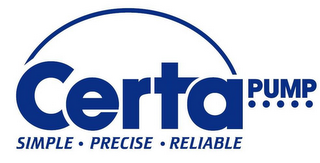 CERTA PUMP SIMPLE · PRECISE · RELIABLE logo