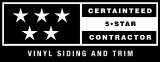 CERTAINTEED 5 · STAR CONTRACTOR VINYL SIDING AND TRIM logo