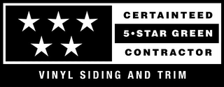 CERTAINTEED 5 · STAR GREEN CONTRACTOR VINYL SIDING AND TRIM logo