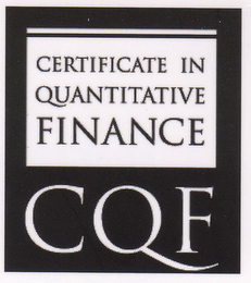 CERTIFICATE IN QUANTITATIVE FINANCE CQF logo