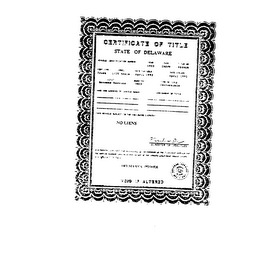 CERTIFICATE OF TITLE logo