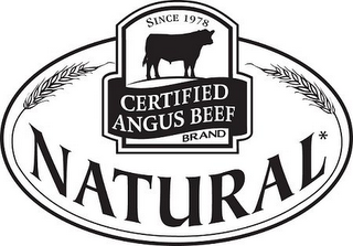 CERTIFIED ANGUS BEEF BRAND SINCE 1978 NATURAL logo