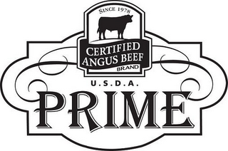 CERTIFIED ANGUS BEEF BRAND SINCE 1978 U.S.D.A. PRIME logo