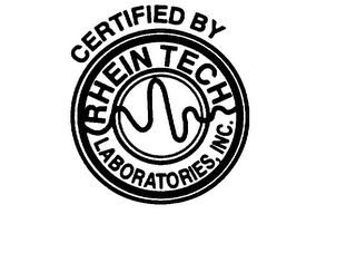 CERTIFIED BY RHEIN TECH LABORATORIES, INC. logo