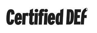 CERTIFIED DEF logo
