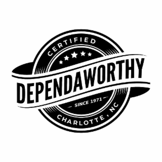 CERTIFIED DEPENDAWORTHY SINCE 1971 CHARLOTTE, NC logo