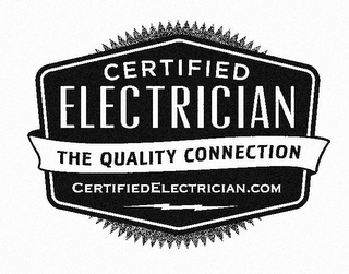 CERTIFIED ELECTRICIAN THE QUALITY CONNECTION CERTIFIEDELECTRICIAN.COM logo