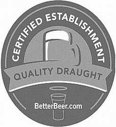 CERTIFIED ESTABLISHMENT QUALITY DRAUGHT BETTERBEER.COM logo