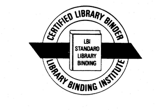CERTIFIED LIBRARY BINDER LIBRARY BINDING INSTITUTE LBI STANDARD LIBRARY BINDING logo