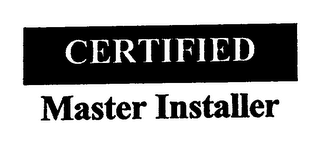 CERTIFIED MASTER INSTALLER logo