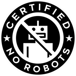 CERTIFIED NO ROBOTS logo