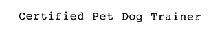 CERTIFIED PET DOG TRAINER logo