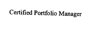 CERTIFIED PORTFOLIO MANAGER logo