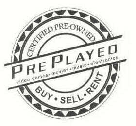 CERTIFIED PRE-OWNED PRE PLAYED VIDEO GAMES MOVIES MUSIC ELECTRONICS BUY SELL RENT logo