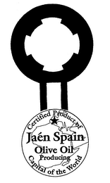CERTIFIED PRODUCT OF JAEN SPAIN OLIVE OIL PRODUCING CAPITAL OF THE WORLD logo