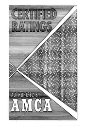 CERTIFIED RATINGS AUTHORIZED BY AMCA