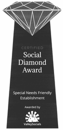 CERTIFIED SOCIAL DIAMOND AWARD SPECIAL NEEDS FRIENDLY ESTABLISHMENT AWARDED BYVALLEYSOCIALS logo