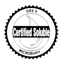 CERTIFIED SOLUBLE OREX MICROBASIX logo