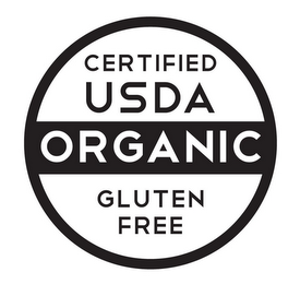 CERTIFIED USDA ORGANIC GLUTEN FREE logo