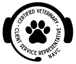 CERTIFIED VETERINARY . CLIENT SERVICE REPRESENTATIVE NAVC logo