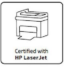 CERTIFIED WITH HP LASERJET logo