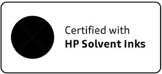 CERTIFIED WITH HP SOLVENT INKS logo