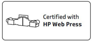 CERTIFIED WITH HP WEB PRESS logo