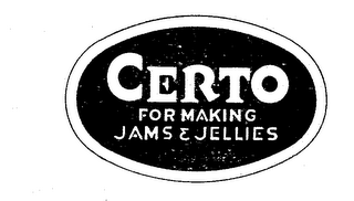 CERTO FOR MAKING JAMS & JELLIES logo