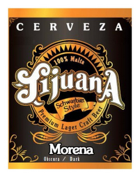 CERVEZA 100% MALTA TIJUANA SCHWARBIER STYLE PREMIUM LAGER CRAFT BEER MORENA OBSCURA / DARK logo
