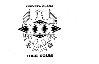 CERVEZA CLARA XXX TRES EQUIS logo