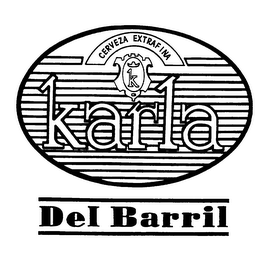 CERVEZA EXTRAFINA KARLA DEL BARRIL logo