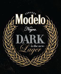CERVEZA MODELO NEGRA. DARK - IS THE NEW- LAGER logo