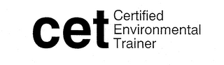 CET CERTIFIED ENVIRONMENTAL TRAINER logo