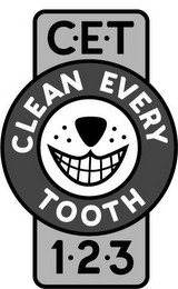 CET CLEAN EVERY TOOTH 123 logo
