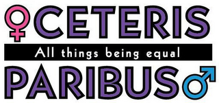 CETERIS PARIBUS ALL THINGS BEING EQUAL logo