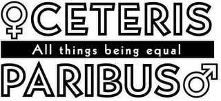 CETERIS PARIBUS ALL THINGS BEING EQUAL logo