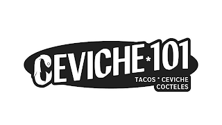 CEVICHE 101 TACOS CEVICHE COCTELES logo