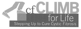 CF CLIMB FOR LIFE STEPPING UP TO CURE CYSTIC FIBROSIS logo