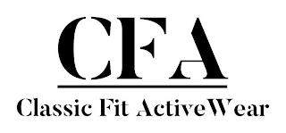 CFA CLASSIC FIT ACTIVEWEAR logo