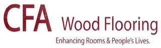 CFA WOOD FLOORING ENHANCING ROOMS & PEOPLE'S LIVES. logo