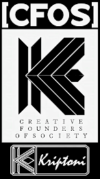 [CFOS] K KRIPTONI CREATIVE FOUNDERS OF SOCIETY K KRIPTONI logo