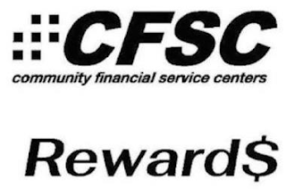CFSC COMMUNITY FINANCIAL SERVICE CENTERS REWARDS logo