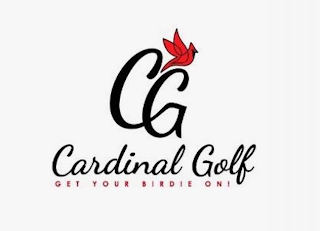 CG CARDINAL GOLF GET YOUR BIRDIE ON! logo
