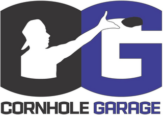 CG CORNHOLE GARAGE logo