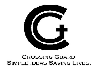 CG CROSSING GUARD SIMPLE IDEAS SAVING LIVES. logo